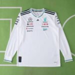 F1 Mercedes Jersey White Long Sleeve